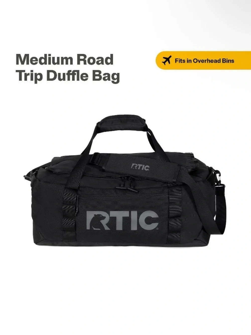 RTIC Outdoors Road Trip Medium 45L Collapsible Duffle Bag - Black